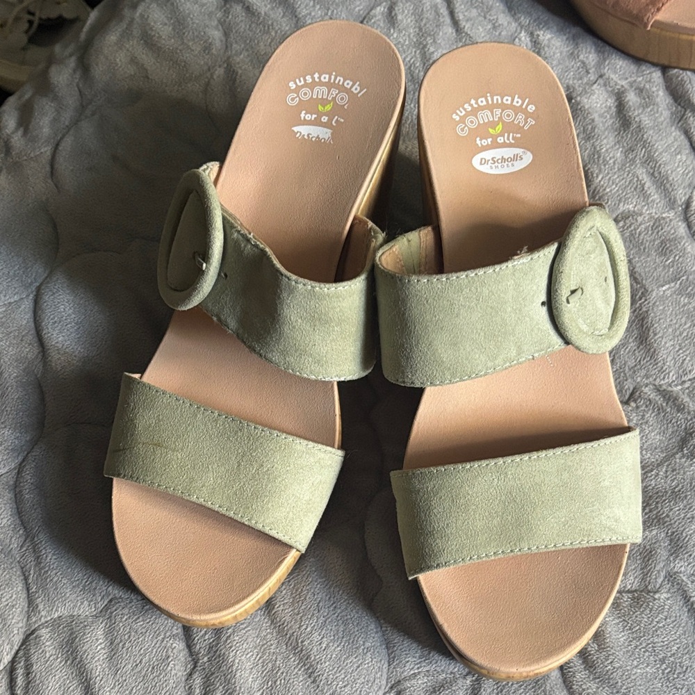 Dr. Scholl's Olive Green Women's Sandals